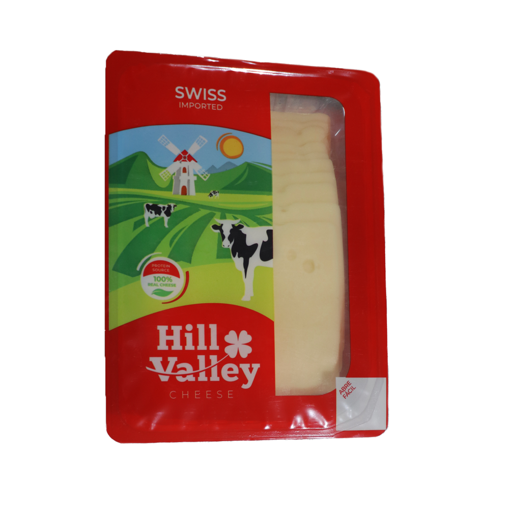 Hill Valley Queso Suizo Rebanado Swiss Imported 170g