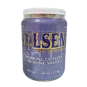 Herring cutlets in wine jar 26oz.