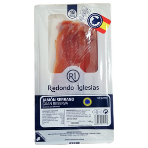 Jamón serrano rebanado Redondo 100g