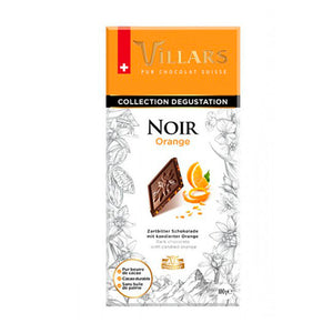 Chocolate Negro con cáscara de naranja Villars 100g